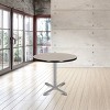 Hampden Furnishings 30" Bennet Collection Round with X Base Dining Table Gray/Gray Nebula - image 3 of 4