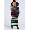 ELOQUII Women's Plus Size Variegated Stripe Maxi Dress - 3 of 3