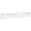 vidaXL Garden Planter White 70.9"x12.2"x12.2" Solid Wood Pine - 2 of 4