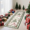 COZONY Christmas Washable Runner Rug, Non-Slip Low Pile Entryway Area Rug, Indoor Soft Foldable Xmas Carpet for Hallway, Living Room, Beige - 3 of 4