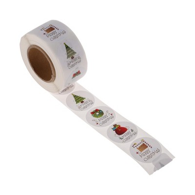 Unique Bargains Christmas Stickers for Ceramic Glass Metal Paper Plastic Peel Holiday Elements Matte Paper Green Red Brown 1Pcs