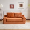 XINGHANZHENXUAN Corduroy Loveseat Sofa Bed with Pillows, 600lb Capacity No-Assembly Sofa for Living Room & Bedroom - 3 of 4