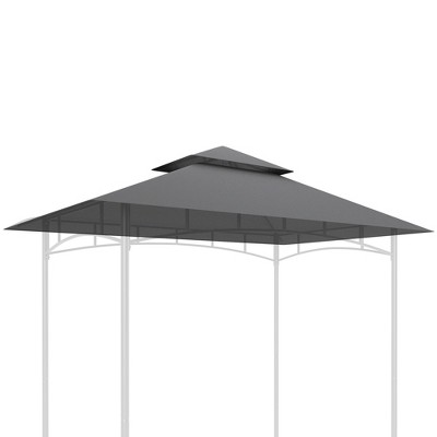 Outsunny Grill Gazebo Canopy Replacement Cover Only, UPF50+ 5' x 8' BBQ Canopy Replacement Cover with Double Tiered Roof