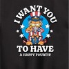 Boys' - Garfield - Want You To Have A Happy Fourth Graphic Long Sleeve Fleece Sweatshirt - 2 of 4