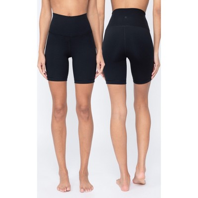 Yogalicious Lux High Waist Squat Proof Biker Short - 2 Pack - Black/Black  5 Elastic Free - XS at  Women's Clothing store