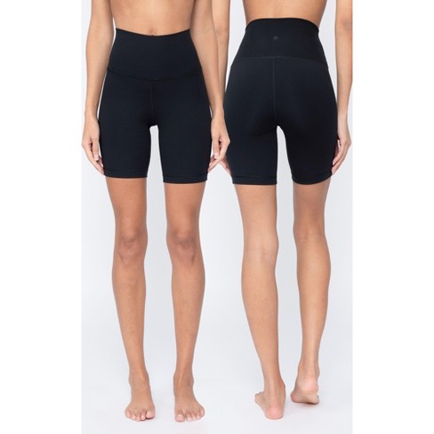 Yogalicious Lux Women's XL High Rise 5 Inseam Shorts 2-pack Blush/Black  NWT $78
