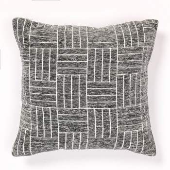 2 New 14 x 14 Pillow Covers - Green Zebra Stripe Print - Reversible