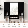 NicBex 35"Wall Cabinet with Mirror,Over the Toilet Storage Cabinet,Bathroom Wall Cabinet with Towel Rack,Medicine Cabinet with Bathroom Shelves - 4 of 4