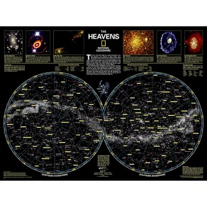 National Geographic The Heavens Map, Laminated, 30.5" x 22.75" - 1 of 3