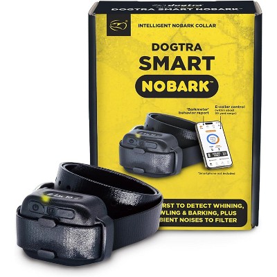 Dogtra Smart NOBARK: Detect Whine/Bark, Get Usage Alerts, Behavior Reports. Waterproof IPX9K, 30 yd Range, Compact for 10lbs Dogs, Triple Accuracy