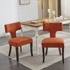 Kumasinova Mid Century Modern Counter Height Bar Stools Set of 2, Farmhouse Upholstered Counter Stools with Copper Nails,Armless Counter Height Stools - 4 of 4