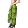 LA LEELA Women's Summer Beach Bikini Wraps Sarong Swimwear Cover up Wrap Skirt Swimsuit Pareo Coverups for Women One Size Green, Tie Dye Design - 4 of 4