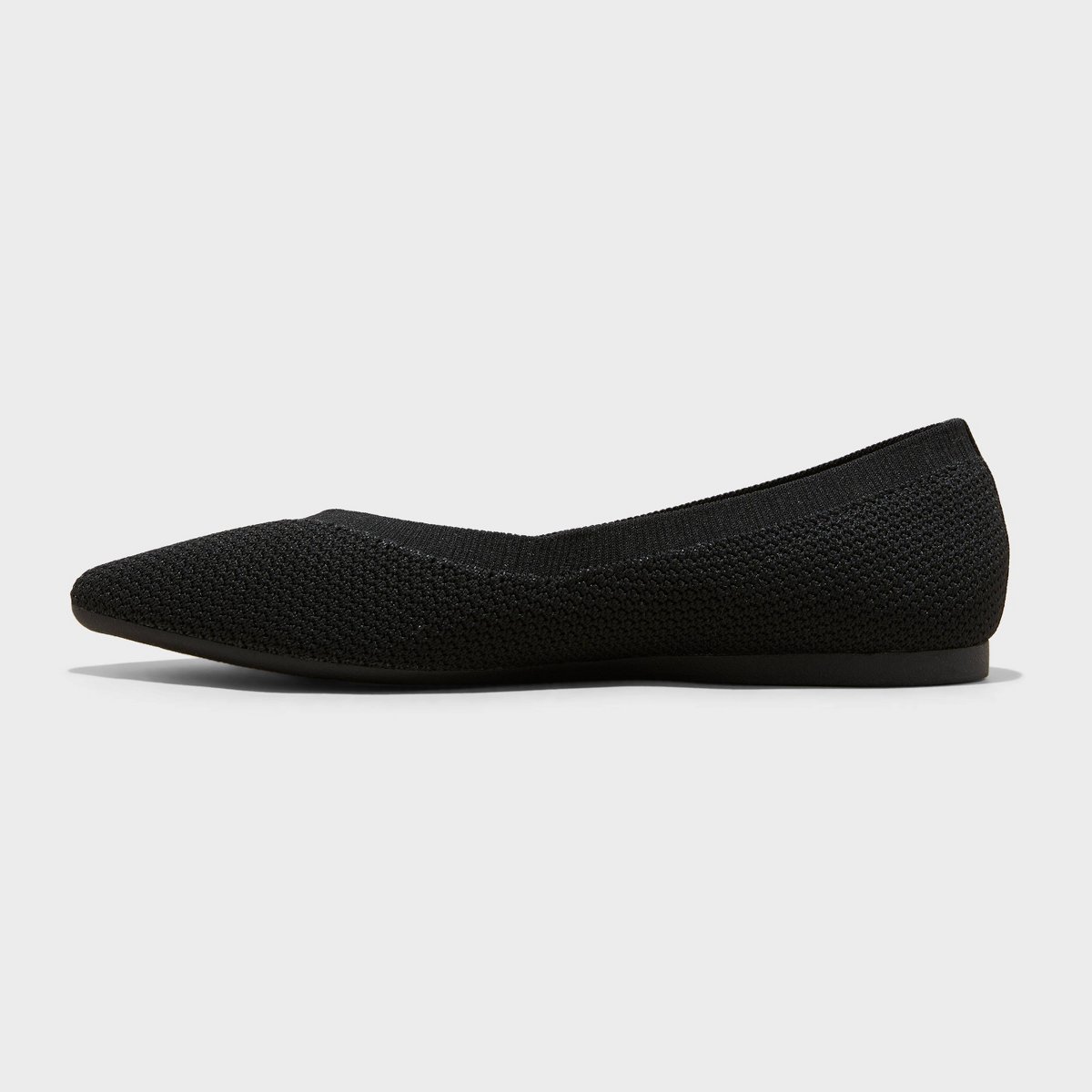 Обувь A New Day Women's Claire Knit Washable Ballet Flats - A New Day™ Black 9: Medium Width, Pull-On, Removable Footbed, Closed Pointed Toe — фото 2