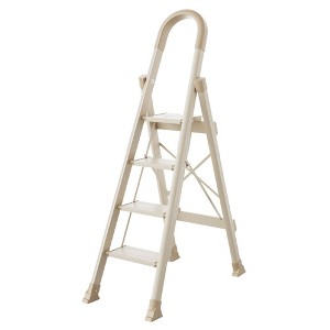 Topteng 4 Step Ladder Folding Step Stool 330lbs Capacity with Anti-Slip Pedal & Handle - 1 of 4