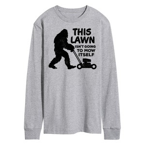 Men's - Instant Message - This Lawn Sasquatch Long Sleeve Graphic T-Shirt - 1 of 4