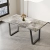 Okak 69.2IN Modern Rectangular Dining Table for 6 Person, Kitchen Table with Metal Legs, Dining Room Table for Living Room, Kitchen - 2 of 4