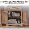 Farmhouse Bookshelf with Storage Cabinet, 72" Tall Bookcase with Drawer and Barn Door for Office Library, Living Room - 4 of 4