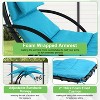 FDW Hammock Curved Hanging Chaise Lounge Chair with Adjustable Canopy and Removable Cushions - 3 of 4