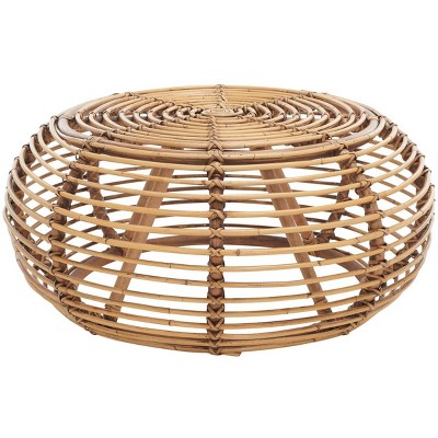Jorah Round Coffee Table - Honey Brown Wash - Safavieh