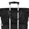 Rachel Rachel Roy 22 Black Quilted Fabric Deluxe Duffle Bag With Shoe Compartment - 3 of 4