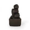 NAYSAYE Fountain Three Tier Design with Antique Vintage Style for Garden Patio Outdoor, Brown, 18"*30.75"*23.72" - 2 of 4