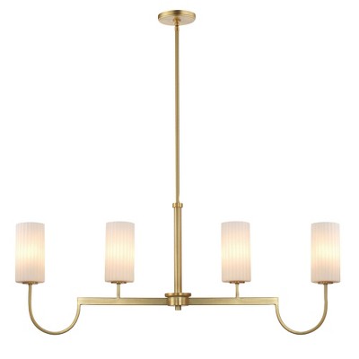 Maxim Lighting Town And Country 4 - Light Island Pendant Light in  Satin Brass