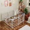 8 Panels Metal Dog Pen Pet Dog Fence Outdoor Exercise Pen with Doors, Heavy Duty Dog Fence Puppy Pen - 3 of 4
