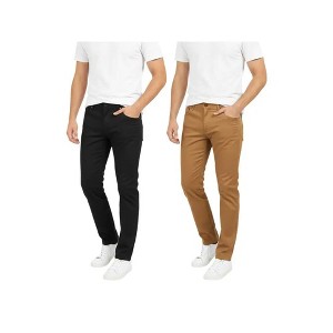 Men's 2-Pack Chinos | Slim Fit Stretch Pants - Multi-Color Sets - 1 of 4