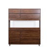 YOOCOZZ 63" W Freestanding Large Kitchen Hutch Cabinet with 4 Doors, 4 Drawers & Microwave Shelf-Walnut - 3 of 4