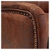 Lorenzo Studded Club Chair Brown - Christopher Knight Home - 2 of 4