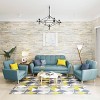 Christopher Knight Home 3pc Treston Mid Century Sofa Chat Set Blue: Upholstered Living Room Furniture Set - 2 of 4