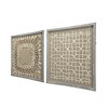 Set of 2 Intricate Abstract Shadow Box Wall Decors Gray/White/Beige - A&B Home: MDF Material, Transitional Style, Includes Mounting Hardware - 2 of 4