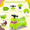 Babyjoy Ride on Toy Baby Dinosaur Sliding Car with4 Universal Casters Under-Seat Storage Green/Pink/White/Yellow - 4 of 4