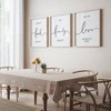 Set of 3 Framed Farmhouse Bless Food Before Us Sign Kitchen Wall Decor Dining Room Wood Signs Brown 11 inchx14 inch - 3 of 4
