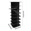 YIYIBYUS Square Rotating Shoe Rack Tower Shoe Storage Organizer, Black - 4 of 4