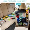 Itopfox Car Back Seat Organizer with 9 Pockets & Tablet Holder, Seat Cover for Kids Kick Mats Protector, Travel Accessories for Cars Tidy & Organized - 2 of 4