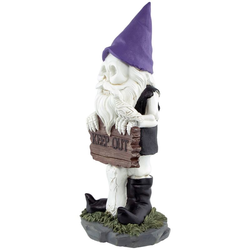 Northlight 11.75" Gnome Skeleton "Keep Out" Halloween Decoration, 4 of 6