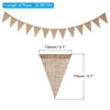 Unique Bargains Birthday Parties Halloween Decoration Cotton and Linen Burlap Triangle Flag Banner Cream 48 Pcs - 2 of 4