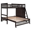 PAGED Simple Wooden Bunk Bed Loft Bed, Twin over Full Bed Frame with Storage, Removable Bottom Bed and Guardrail for Kids, Teens, Adults - 4 of 4