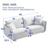 3-Seater + 3-Seater Combo Sofa Modern Living Room Sofa, Linen Fabric Sofa, Wooden Frame with 4 Pillows, Apartment Sofa Furniture - 3 of 4