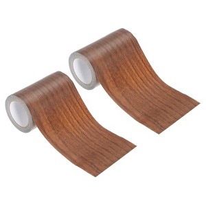 Unique Bargains Self-Adhesive Realistic Patch Wood Grain Repair Tape 2 Pcs - 1 of 4