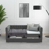 GDFStudio Penny Twin Size Button Tufted Velvet Upholstered Daybed with Storage Drawers and Nail - 3 of 4