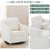Swivel Accent Chairs with Lumbar Pillow, Chenille Fabric Upholstery, 360° Rotation for Living Room & Office - Beige - 4 of 4