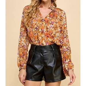 Women's Kenna Floral Long Sleeve Top - TCEC - 1 of 3