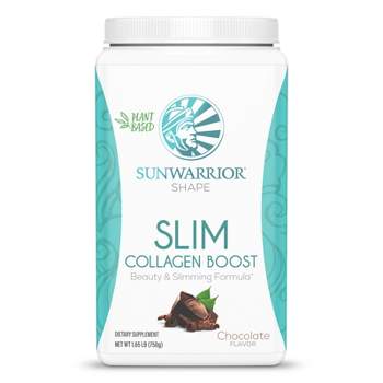 SLIM Collagen Boost Protein Powder, Beauty & Slimming Formula, Plant-Based Protein, Chocolate Flavor, Sunwarrior, 750gm