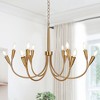 LNC Jessaes 12-Light 36.2" Candle Oversized Chandelier, Polished Gold - 2 of 4
