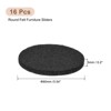 Unique Bargains Felt Round Self-Adhesive Floors Protectors Furniture Sliders Black - 2 of 4