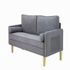 NicBex 64.96 Inch Linen Love Seat Sofa with 2 Armrests Pillows for Living Room,Bedroom,Office,Apartment - 2 of 4