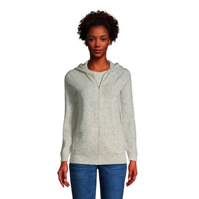 Lands End Women s Cashmere Front Zip Hoodie Sweater Target