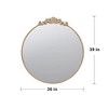 Lyngins 30"x32" Baroque-Inspired Round Full Length Mirror, Pre-Installed Reinforced Hook, Vintage Wall Mirror, Entryway Console Lean Against Wall - 2 of 4